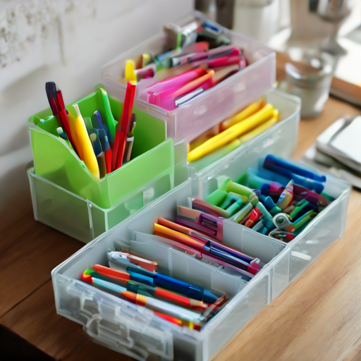 Afbeelding van Maak je eigen plastic organizerdozen voor kantoorartikelen