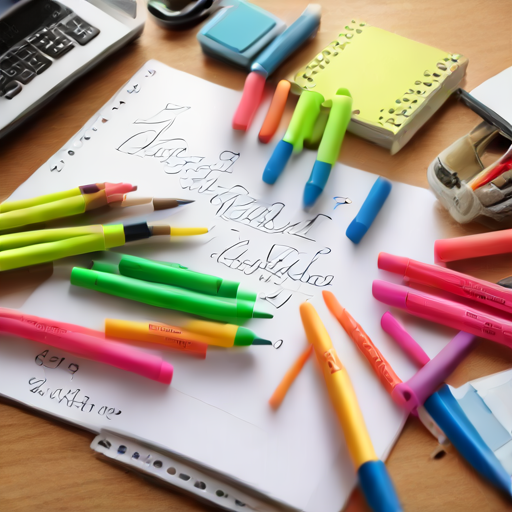 Afbeelding van Organiseer je aantekeningen met markeerstiften