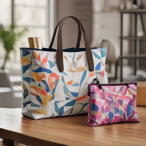 Afbeelding van Combineren van opvouwbare boodschappentassen met andere tassen