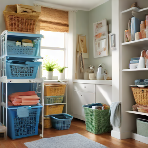 Afbeelding van Bespaar Ruimte met Plastic Wasmanden: Top Stapeltechnieken