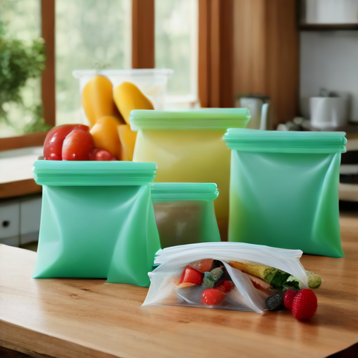 Afbeelding van Herbruikbare siliconen boterhamzakjes: Milieuvriendelijk en Praktisch