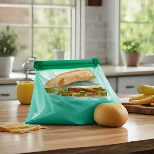 Afbeelding van Herbruikbare siliconen boterhamzakjes: Verminder voedselverspilling