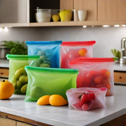 Afbeelding van Gebruik siliconen opbergtassen voor het invriezen van voedsel