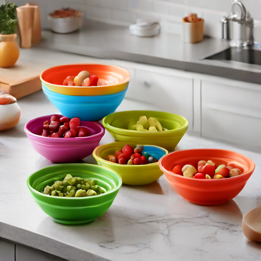 Afbeelding van Kies de Juiste Maat Opvouwbare Siliconen Kommen voor de Keuken