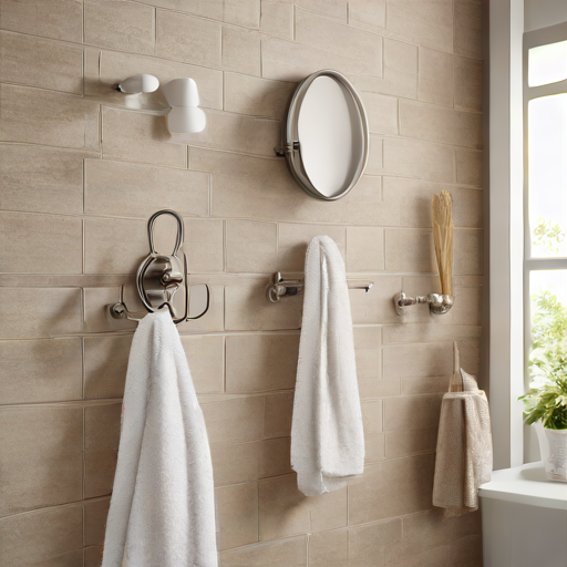 Afbeelding van Slimme badkamerorganisatie met plakhaakjes