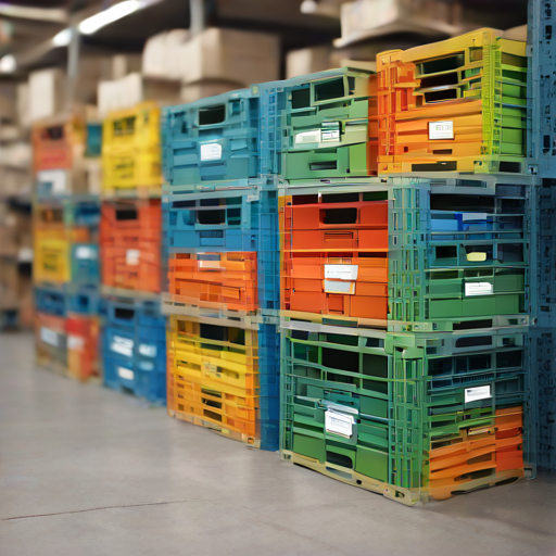 Afbeelding van Verschillende soorten herbruikbare vouwkratten uitgelegd