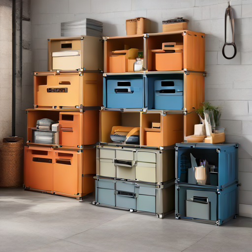 Afbeelding van Efficiënte organisatie van opvouwbare opslagkratten