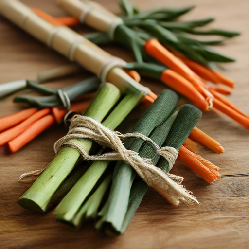 Afbeelding van Herbruikbare Groentenbinders: Materialen en Voordelen