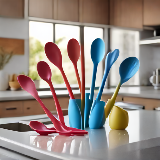 Afbeelding van Herbruikbare Siliconen Lepels: Koken met Gemak en Stijl