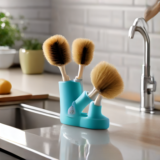 Afbeelding van Duurzame Plastic Afwasborstels voor een Schonere Planeet