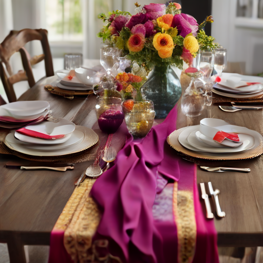 Afbeelding van Creatieve combinaties voor herbruikbare tafellopers