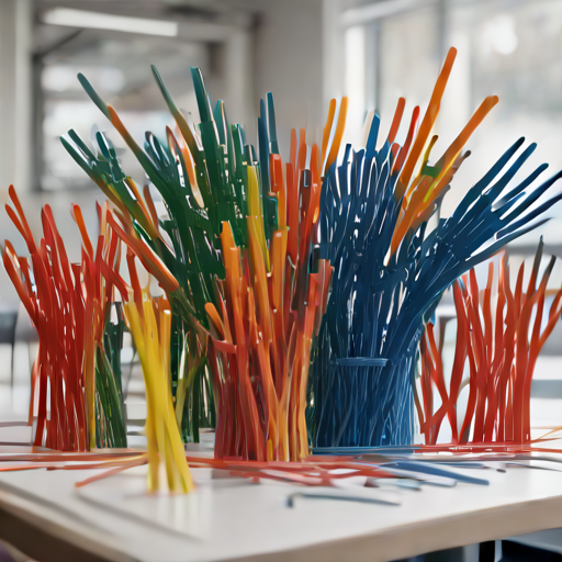 Afbeelding van Creatief kunstproject maken met plastic vorken