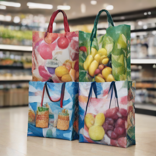 Afbeelding van Herbruikbare boodschappenzakken met leuke prints kopen