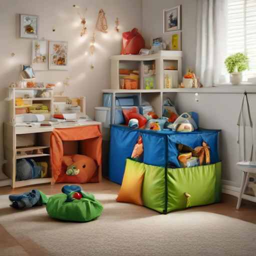 Afbeelding van Opvouwbare speelgoedopbergtassen voor de kinderkamer