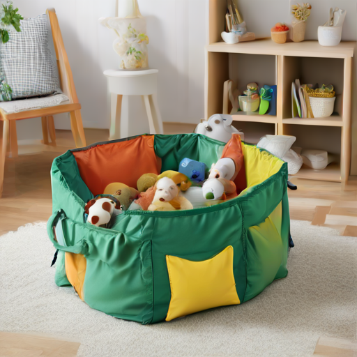 Afbeelding van Combineer opvouwbare speelgoedopbergtassen met opslagoplossingen