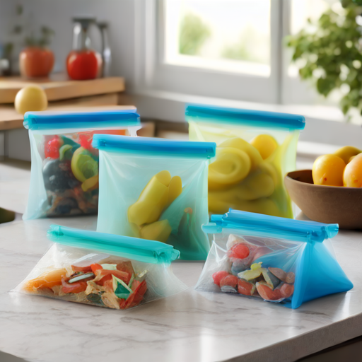 Afbeelding van Herbruikbare siliconen boterhamzakjes voor snacks gebruiken