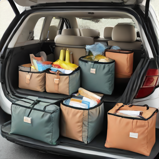 Afbeelding van Efficiënt gebruik van opvouwbare opbergtassen in de auto