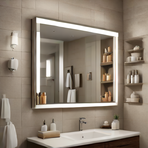 Afbeelding van Badkamerspiegel Organizers voor Ruimtebesparing