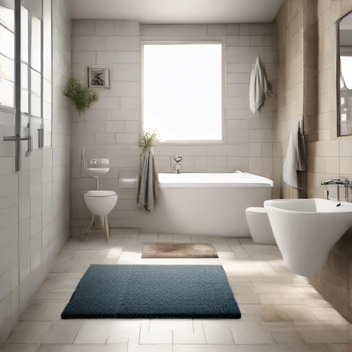 Afbeelding van Trendy kleuren voor badkamermatjes in 2023