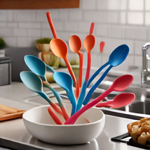 Afbeelding van Herbruikbare siliconen lepels voor hete gerechten: veilig en duurzaam