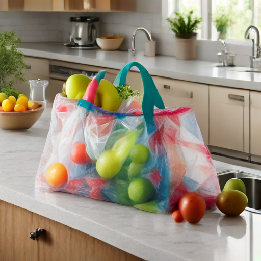 Afbeelding van Maak je eigen opvouwbare plastic boodschappentassen