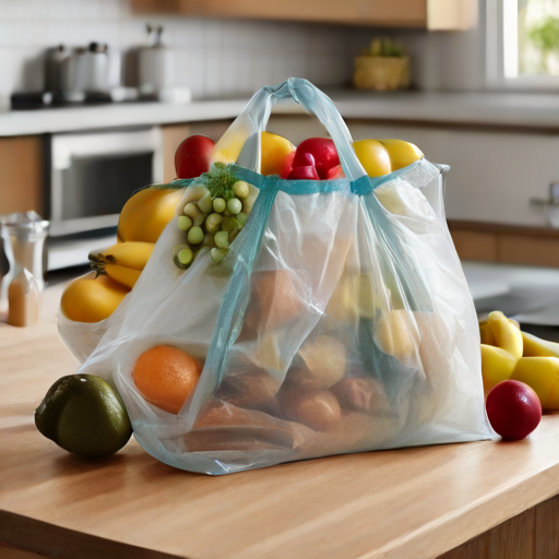 Afbeelding van Handige plastic opvouwbare boodschappentassen voor iedereen