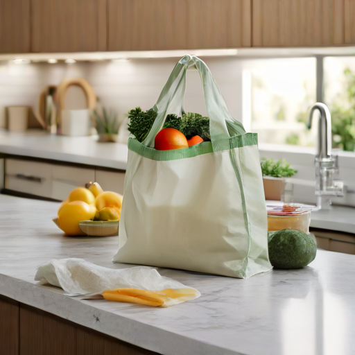 Afbeelding van Plastic opvouwbare boodschappentassen in de aanbieding