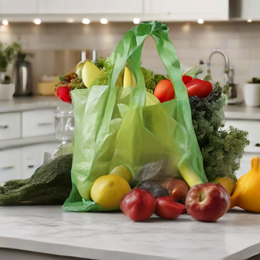 Afbeelding van Veiligheid van plastic opvouwbare boodschappentassen voor voedsel