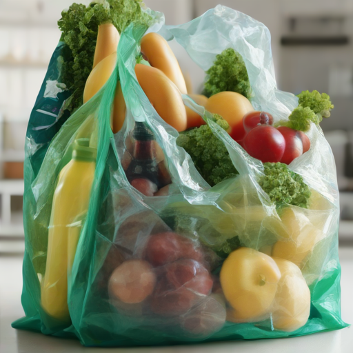 Afbeelding van Gebruik van plastic opvouwbare boodschappentassen voor zware spullen