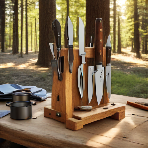 Afbeelding van Multifunctionele messenhouders voor campinggebruik