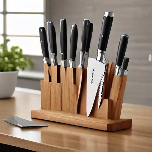 Afbeelding van Multifunctionele Messenhouders in Professionele Keukens