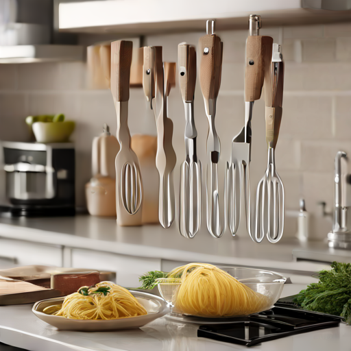 Afbeelding van Herbruikbare spaghettitang: Duurzaam en Handig Keukengerei