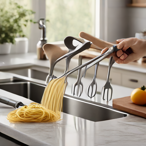 Afbeelding van Herbruikbare spaghettitang: Veilig en praktisch in gebruik