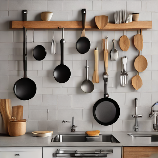 Afbeelding van Ophanghaken voor keukengerei zonder muur schade