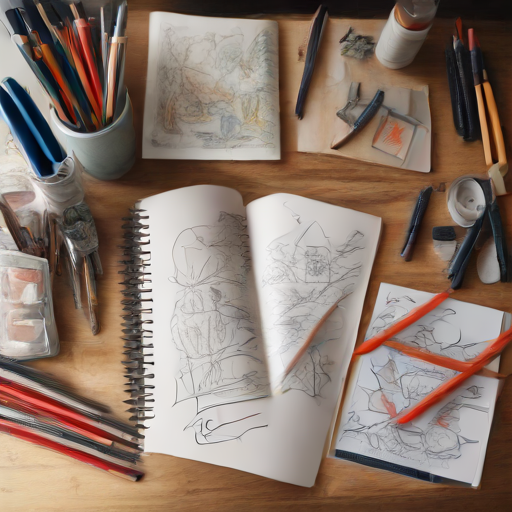 Afbeelding van Beste materialen voor het inrichten van tekenboeken