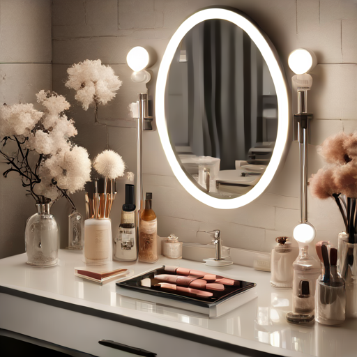 Afbeelding van Ontdek waar je mini make-upspiegels met lampen vindt