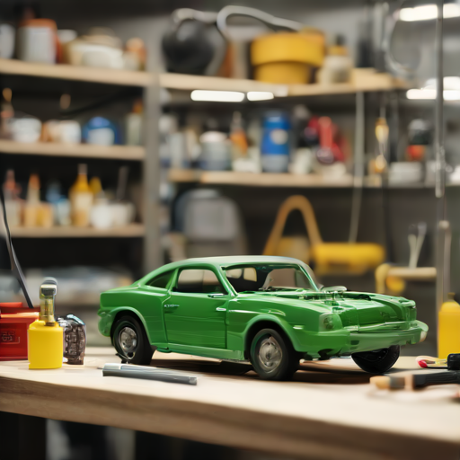 Afbeelding van Bouw zelf plastic modelauto's met creatieve materialen
