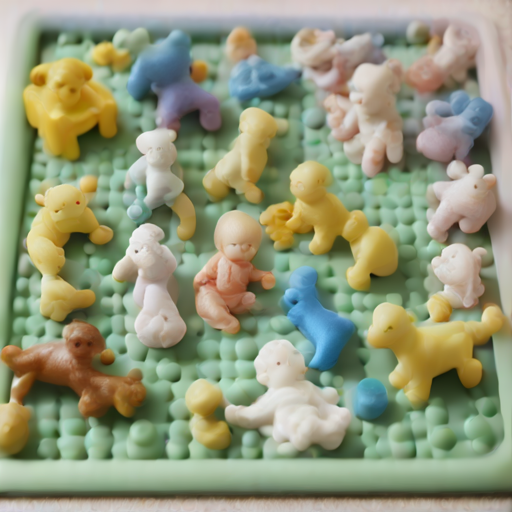 Afbeelding van Veilige plastic speelgoedpoppetjes voor baby's ontdekken