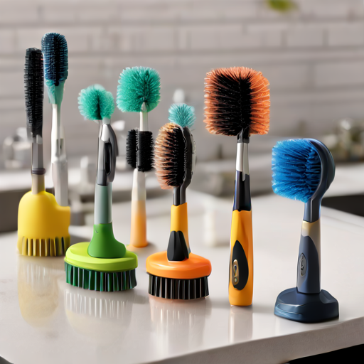 Afbeelding van Handige accessoires voor multifunctionele schoonmaakborstels