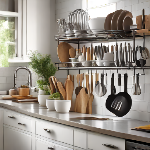 Afbeelding van Duurzamer huishouden met keukengerei opbergrekken