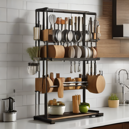 Afbeelding van Eenvoudige installatie van multifunctionele keukenrekjes