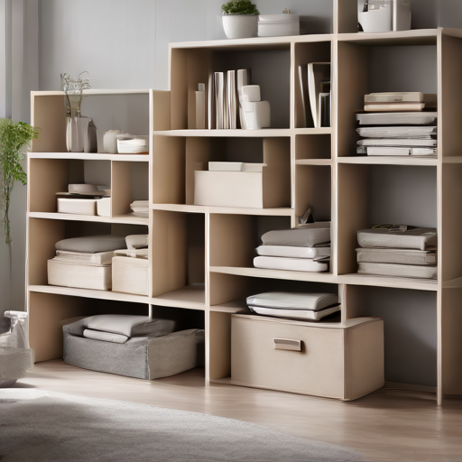 Afbeelding van Efficiënt opvouwbare opbergdozen opbergen: Tips en Tricks