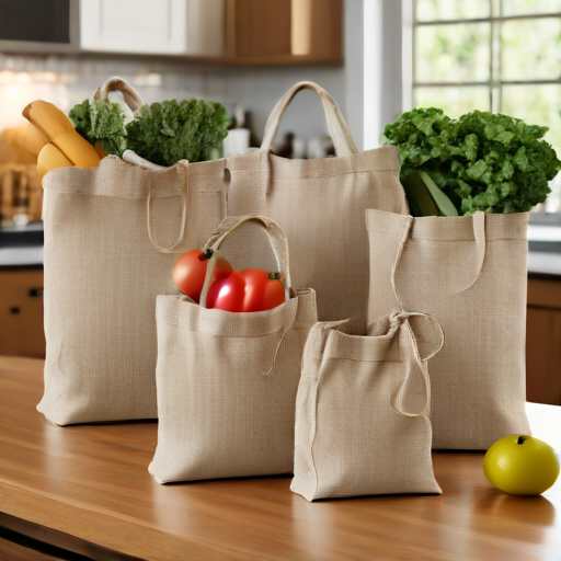 Afbeelding van Duurzame materialen voor herbruikbare boodschappenzakken
