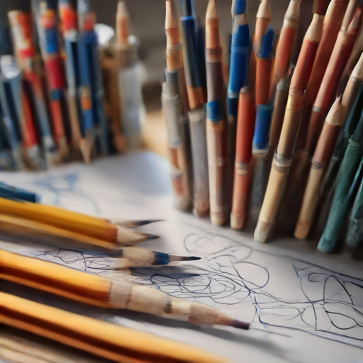 Afbeelding van Kleurpotloden en inkt: een perfecte combinatie