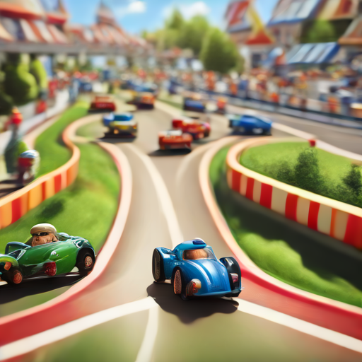 Afbeelding van Organiseer een spannende speelgoedauto race voor kinderen