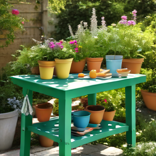 Afbeelding van Duurzame Plastic Oppottafels voor Elke Tuin