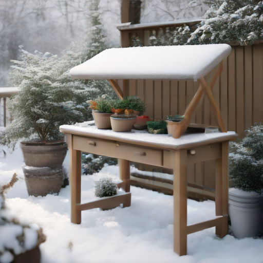 Afbeelding van Veilig opslaan van plastic oppottafels in de winter