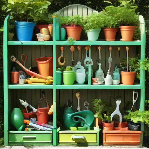 Afbeelding van Organiseer Tuingereedschap met Plastic Tuinorganizers