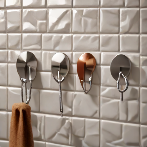 Afbeelding van Installeren van tegelklevende ophanghaken op tegelwand