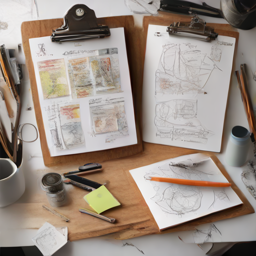 Afbeelding van Multifunctionele klemborden: Onmisbaar voor kunstenaars